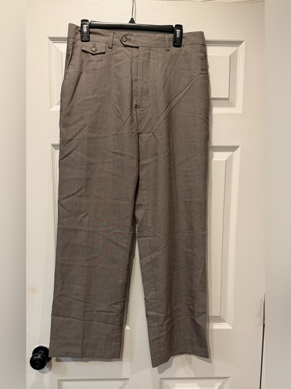 Paul Fredrick size 32 R wool silk blend dress pants inseam 30”